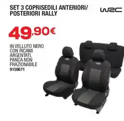 Self Set 3 coprisedili rally WRC offerta