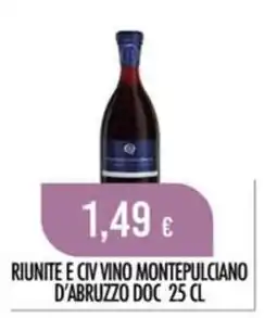 Scelgo Riunite e Civ Vino Montepulciano d'Abruzzo DOC offerta