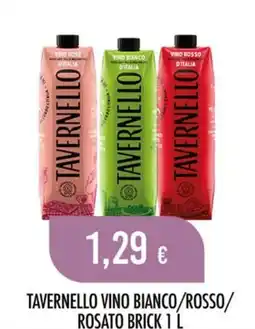 Scelgo Tavernello vino bianco/rosso/rosato brick offerta