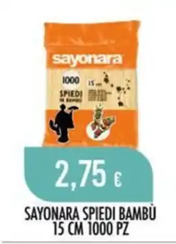 Scelgo Sayonara spiedi bambù offerta