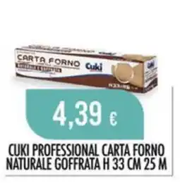Scelgo Cuki professional carta forno naturale goffrata offerta
