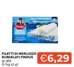 Mercatò Filetti di merluzzo surgelati Findus offerta