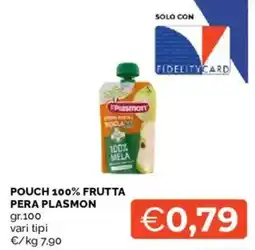 Mercatò Pouch 100% frutta pera Plasmon offerta