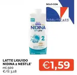 Mercatò Latte liquido Nidina 2 Nestlé' offerta