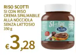 SpeSì Crema spalmabile alla nocciola senza lattosio Si con Riso Scotti offerta