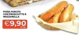 Mercatò Pinsa farcita con prosciutto e mozzarella offerta