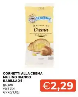 Mercatò Cornetti alla crema Mulino Bianco offerta