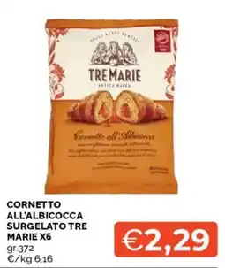 Mercatò Cornetto all'Albicocca Tre Marie offerta