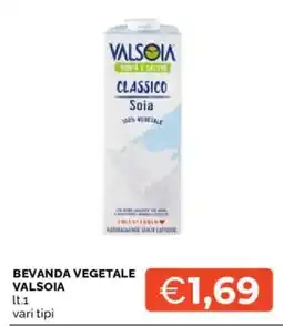 Mercatò Beveranda vegetale Valsoia classico soia offerta
