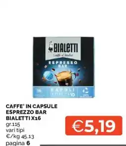Mercatò Caffè in capsule espresso bar Bialetti offerta