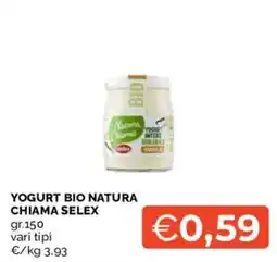 Mercatò Yogurt bio natura chiama selex offerta
