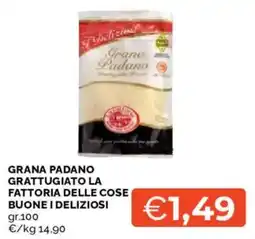 Mercatò Grana Padano grattugiato la fattoria delle cose buone i deliziosi offerta