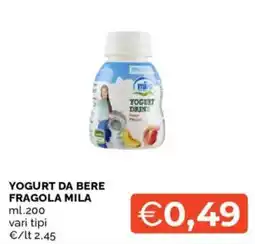 Mercatò Yogurt da bere fragola mila offerta