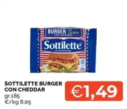 Mercatò Sottilette burger con cheddar offerta