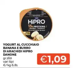Mercatò Yogurt al cucchiaino banana e burro di arachidi Hipro Danone offerta