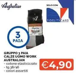 Mercatò Calze uomo work Australian offerta