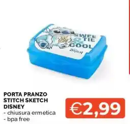 Mercatò Porta pranzo stitch sketch disney offerta
