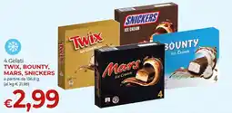 Supermercati Nonna Isa Gelati TWIX, BOUNTY, MARS, SNICKERS offerta