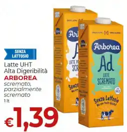 Supermercati Nonna Isa Latte UHT Alta Digeribilità Arborea offerta