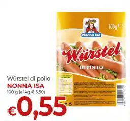 Supermercati Nonna Isa Würstel di pollo Nonna Isa offerta