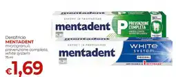 Supermercati Nonna Isa Dentifricio Mentadent microgranuli, prevenzione completa, white system offerta