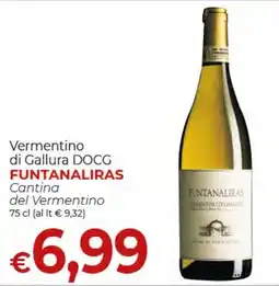 Supermercati Nonna Isa Vermentino di Gallura DOCG Funtanaliras offerta