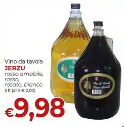 Supermercati Nonna Isa Vino da tavola Jerzu offerta