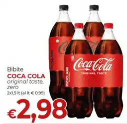 Supermercati Nonna Isa Coca Cola original taste, zero offerta