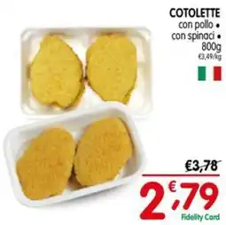 D'Ambros Cotolette con pollo con spinaci offerta