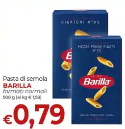 Supermercati Nonna Isa Pasta di semola Barilla formati normali offerta