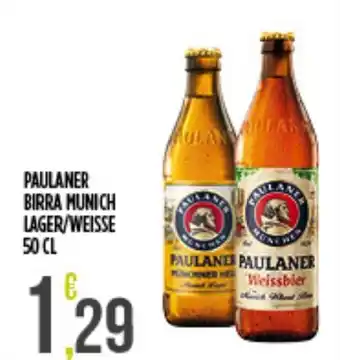 Supermercato Pollio Paulaner birra Munich lager/weisse offerta