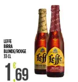 Supermercato Pollio Leffe birra blonde/rouge offerta
