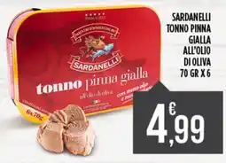 Supermercato Pollio Sardanelli tonno pinna gialla all'olio di oliva offerta