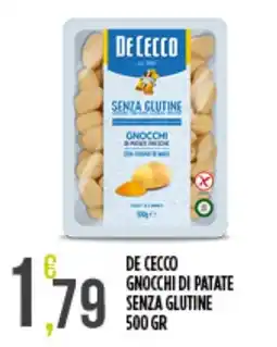 Supermercato Pollio De Cecco gnocchi di patate senza glutine offerta