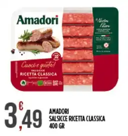 Supermercato Pollio Amadori Salsicce Ricetta Classica offerta