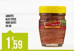 Supermercato Pollio Filetti di Alici Distesi Zarotti offerta