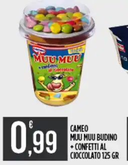 Supermercato Pollio Cameo Muu Muu Budino + Confetti al Cioccolato offerta