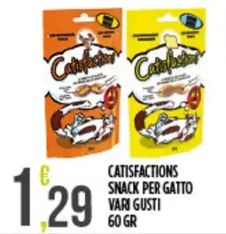 Supermercato Pollio Catisfactions snack per gatto offerta