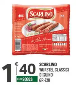 Tutto Risparmio Cash&Carry Scarlino wurstel classici di suino offerta