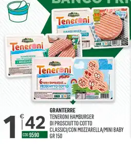 Tutto Risparmio Cash&Carry Teneroni hamburger di prosciutto cotto offerta