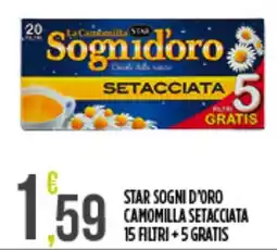 Supermercato Pollio Star Sogni d'Oro Camomilla Setacciata offerta