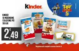 Supermercato Pollio Kinder 10 merendine colazione più offerta