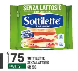 Tutto Risparmio Cash&Carry Sottilette senza lattosio offerta