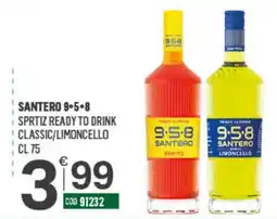 Tutto Risparmio Cash&Carry Santero 9.5.8 Spritz ready to drink classic/limoncello offerta