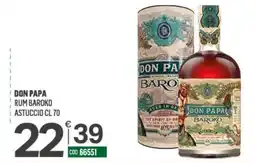 Tutto Risparmio Cash&Carry Don Papa Rum Baroko Astuccio offerta
