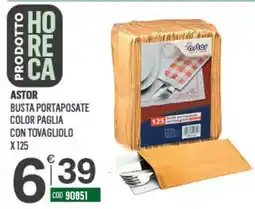 Tutto Risparmio Cash&Carry Astor busta porta posate color paglia con tovagliolo offerta