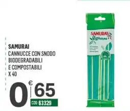 Tutto Risparmio Cash&Carry Samurai cannucce con snodo biodegradabili e compostabili offerta