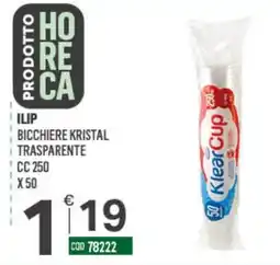 Tutto Risparmio Cash&Carry Ilip bicchiere kristal trasparente offerta