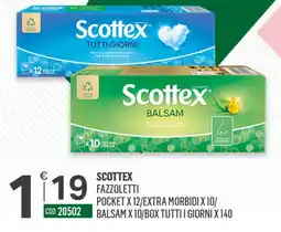 Tutto Risparmio Cash&Carry Scottex fazzoletti pocket/extra morbidi/ balsam/box tutti i giorni offerta
