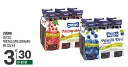 Tutto Risparmio Cash&Carry Zuegg succo mirtillo/melegrano offerta